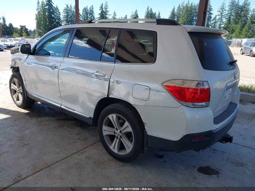Vin: 5tddk3eh4cs163327, lot: 45912848, toyota highlander limited v6 20123
