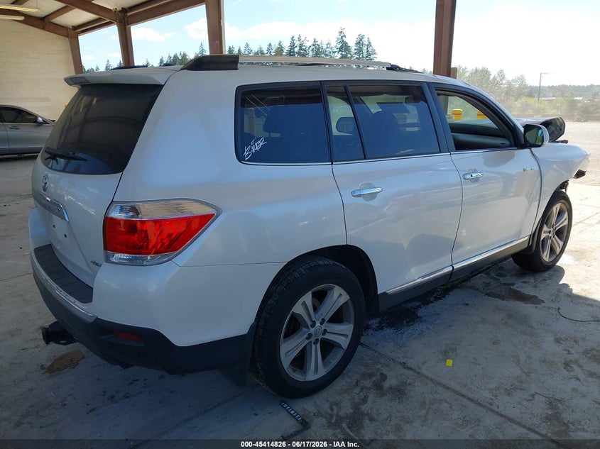 Vin: 5tddk3eh4cs163327, lot: 45912848, toyota highlander limited v6 20124