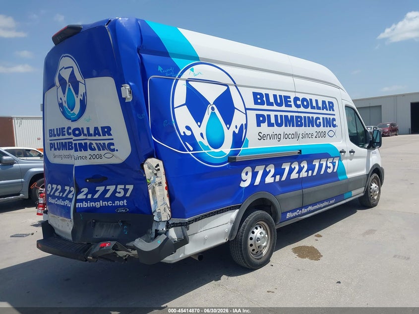Vin: 1ftbr3u83pkb37903, lot: 45912892, ford transit-250 cargo van 20234