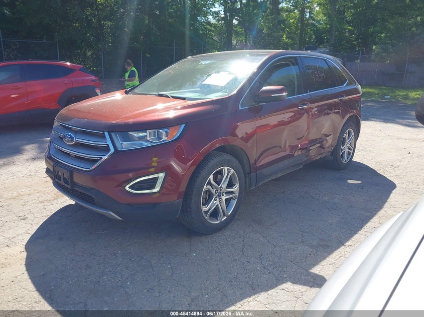 Vin: 2fmpk4k98gbb91019, lot: 45912916, ford edge titanium 20162