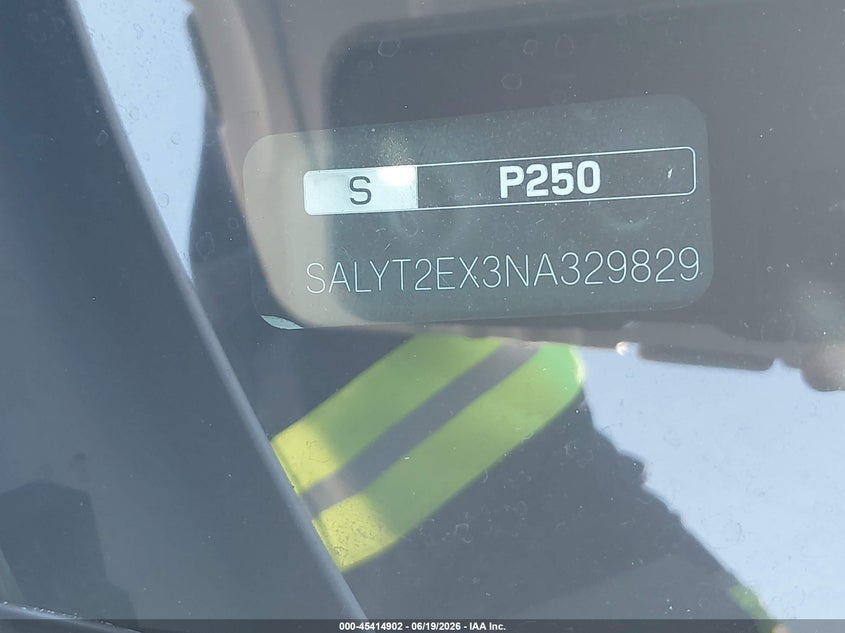 2022 Land Rover Range Rover Velar P250 R-Dynamic S VIN: SALYT2EX3NA329829 Lot: 45414902