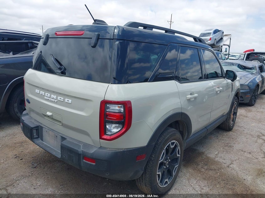 Vin: 3fmcr9cnxsre98169, lot: 45912930, ford bronco sport outer banks 20254