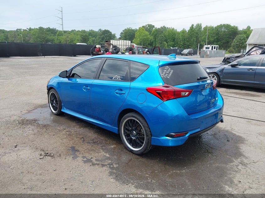 Vin: jtnkarje6gj519591, lot: 45912995, scion im 20163