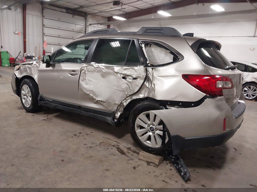 Vin: 4s4bsbcc3g3316534, lot: 45913258, subaru outback 2.5i premium 20163