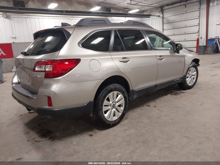 Vin: 4s4bsbcc3g3316534, lot: 45913258, subaru outback 2.5i premium 20164