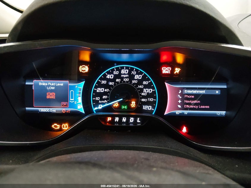 2014 Ford C-Max Energi Sel VIN: 1FADP5CU0EL513205 Lot: 45415241