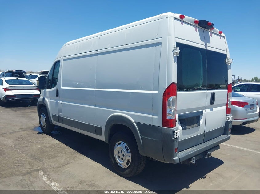 Vin: 3c6trvcgxee103571, lot: 45913337, ram promaster 2500 high roof 20143
