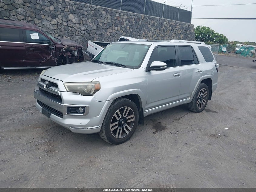 Vin: jtebu5jr2e5176206, lot: 45913591, toyota 4runner limited 20142