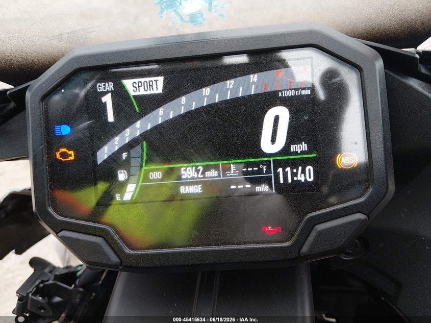 2025 Kawasaki Zx636 K VIN: JKBZXJJ12SA026117 Lot: 45415634