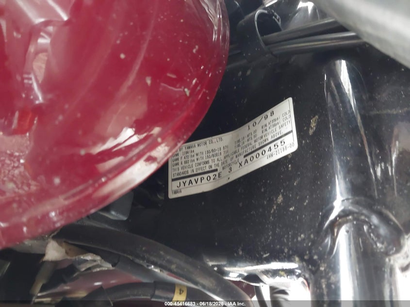 1999 Yamaha Xv1600 Al VIN: JYAVP02E3XA000455 Lot: 45416683