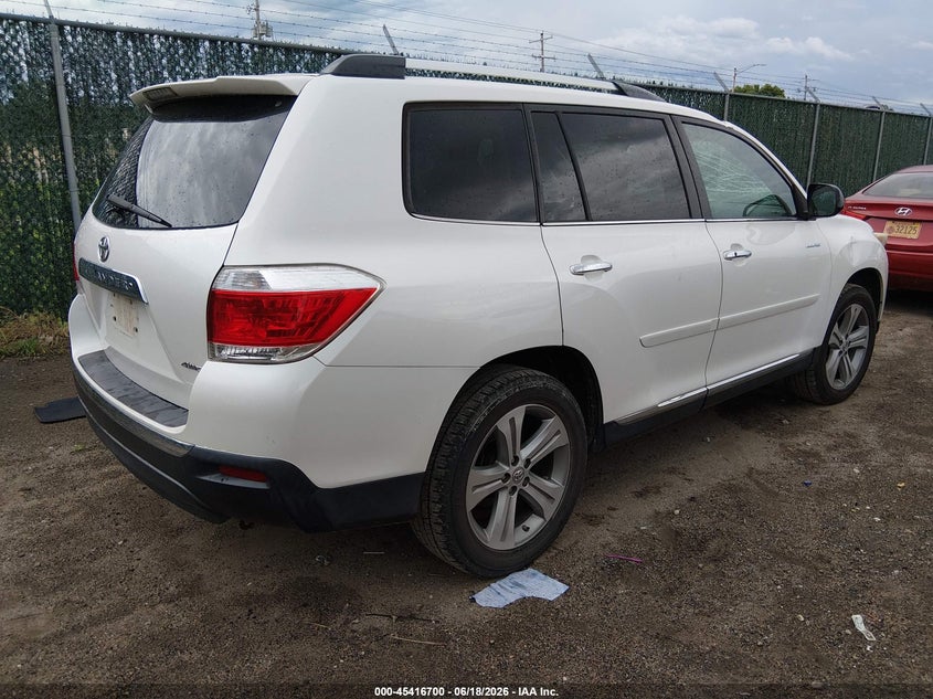 Vin: 5tddk3eh5bs046709, lot: 45914751, toyota highlander limited v6 20114