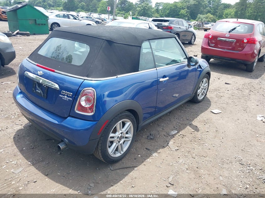 Vin: wmwzn3c51dt135572, lot: 45914773, mini convertible cooper 20134