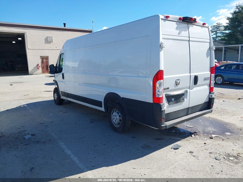 Vin: 3c6mrvjgxpe526242, lot: 45914776, ram promaster 3500 cargo van high roof 159 wb ext 20232