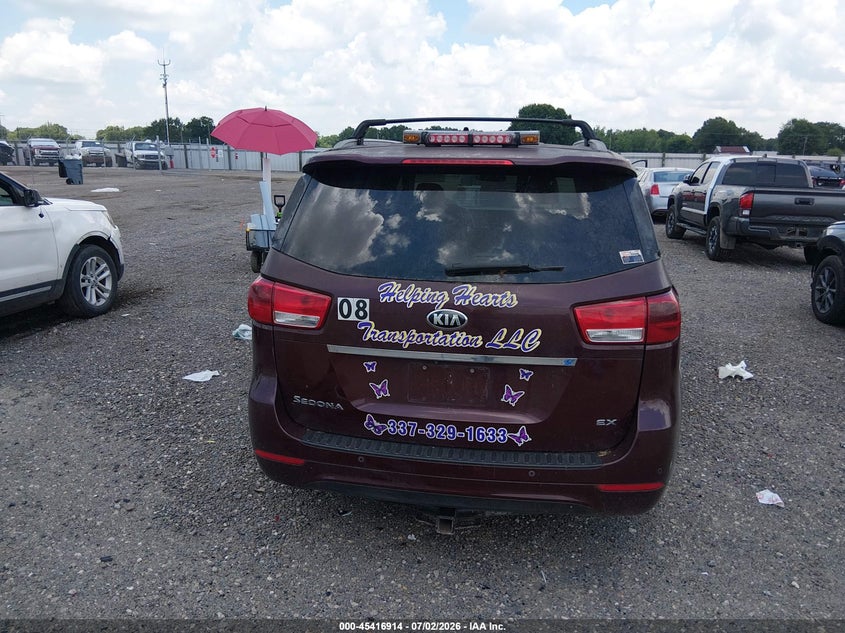 2016 Kia Sedona Ex VIN: KNDMC5C16G6143908 Lot: 45416914