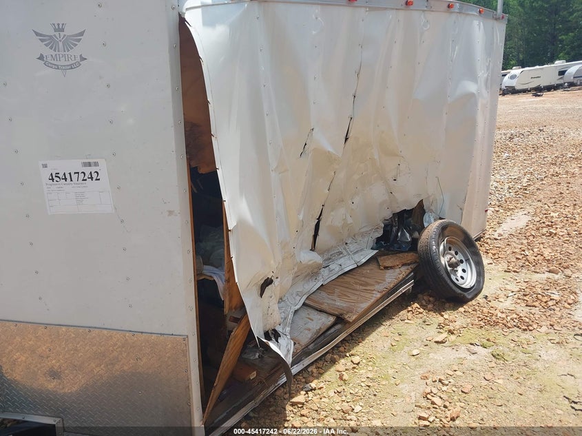 2019 EMPIRE 6X12 ENCLOSED UTILITY TRA auction photo 6