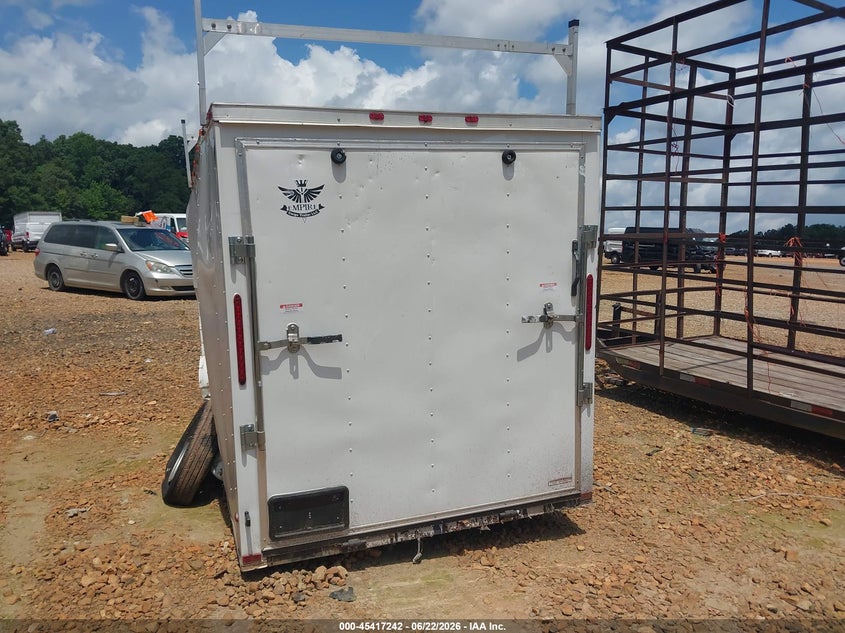2019 EMPIRE 6X12 ENCLOSED UTILITY TRA auction photo 8