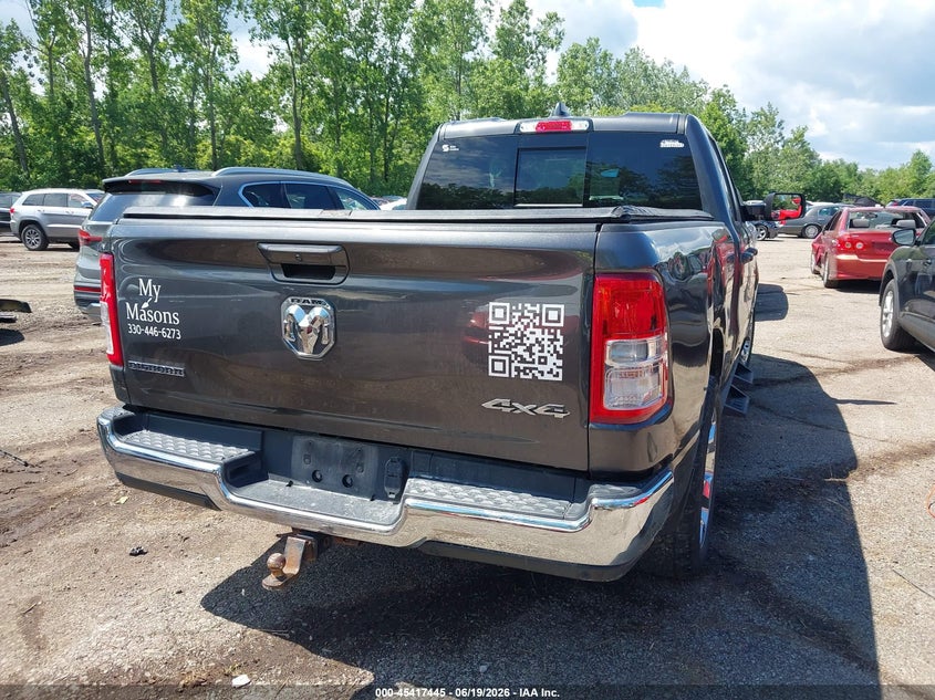Vin: 1c6rrfbg7nn262478, lot: 45915496, ram 1500 big horn  4x4 6'4 box 20224