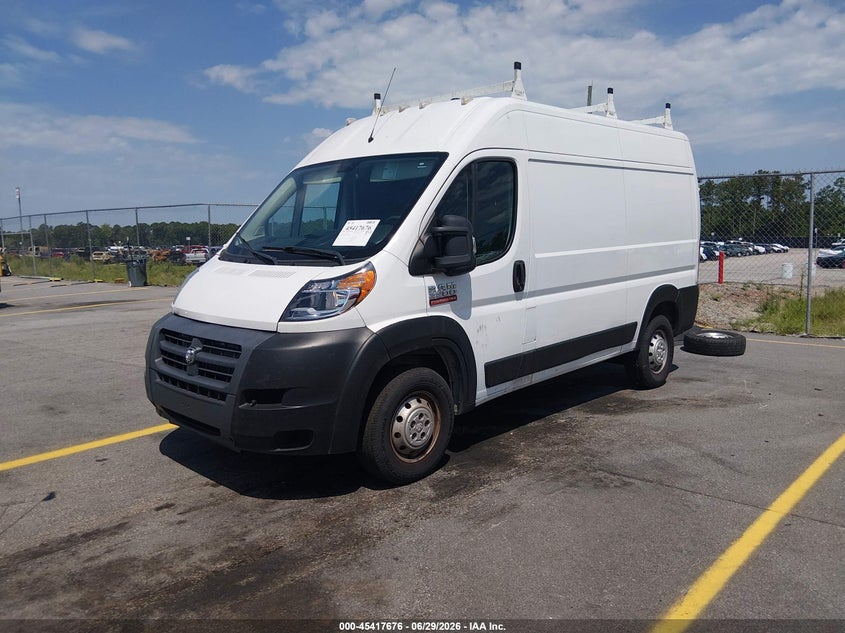 Vin: 3c6trvcg8ge123532, lot: 45915727, ram promaster 2500 high roof 20162