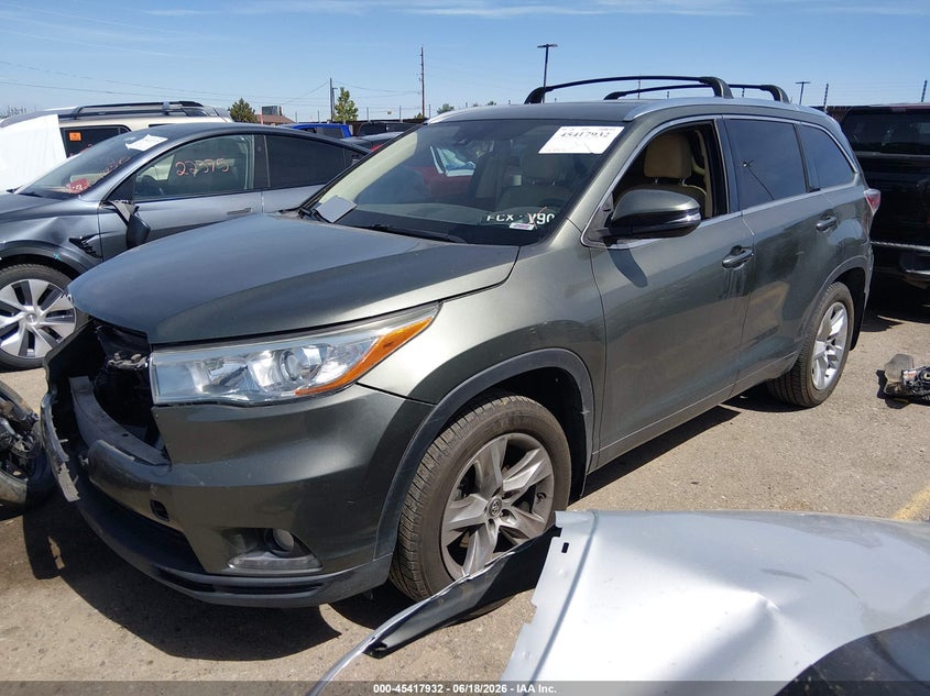 Vin: 5tddkrfh6gs330326, lot: 45915983, toyota highlander limited v6 20162