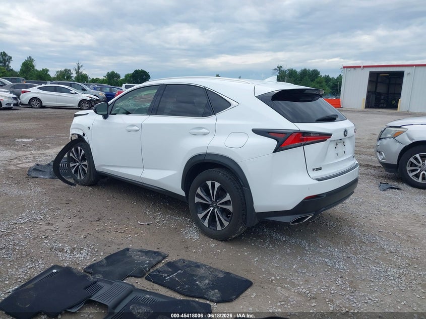 Vin: jtjbarbz4j2157233, lot: 45916057, lexus nx 300 f sport 20183