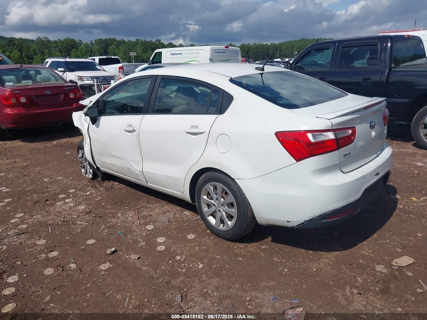 Vin: knadm4a3xf6529593, lot: 45916233, kia rio lx 20153
