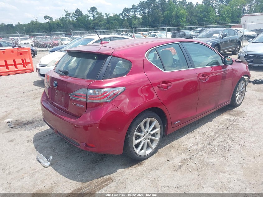 Vin: jthkd5bh6d2158221, lot: 45916240, lexus ct 200h 20134