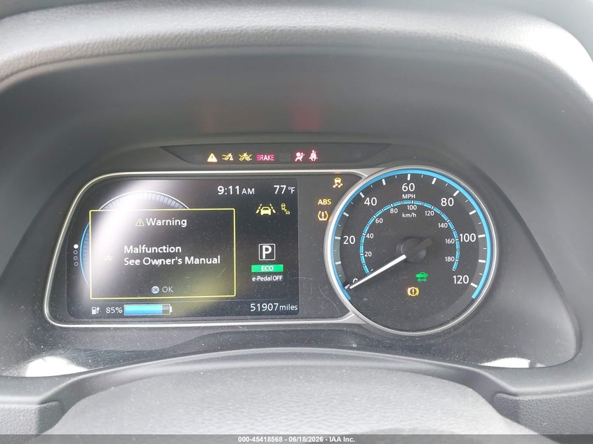 2021 NISSAN LEAF auction photo 7