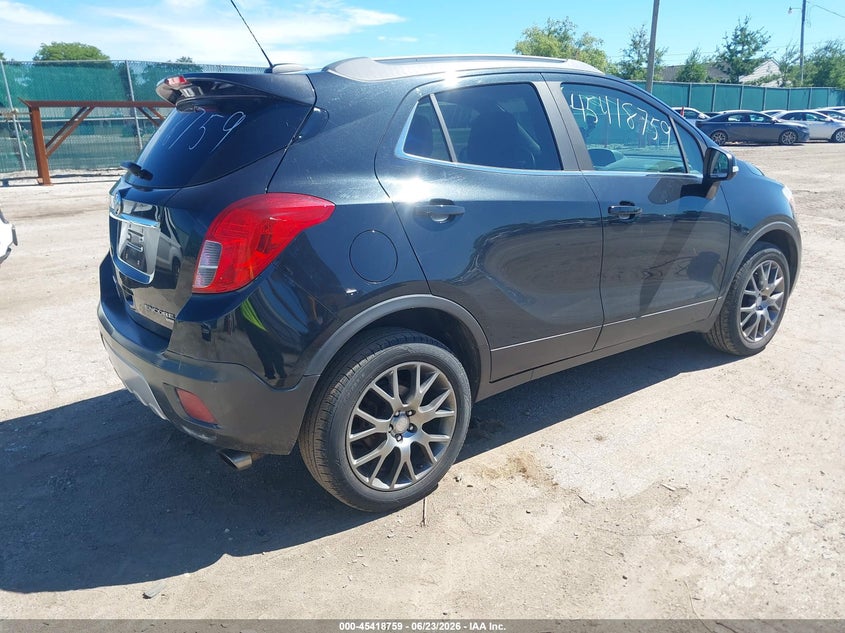 Vin: kl4cj2sm2gb739370, lot: 45916810, buick encore sport touring 20164