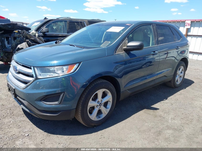 Vin: 2fmpk4g9xgbc00666, lot: 45917559, ford edge se 20162