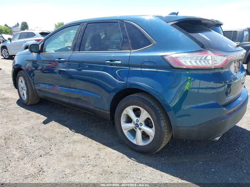 Vin: 2fmpk4g9xgbc00666, lot: 45917559, ford edge se 20163