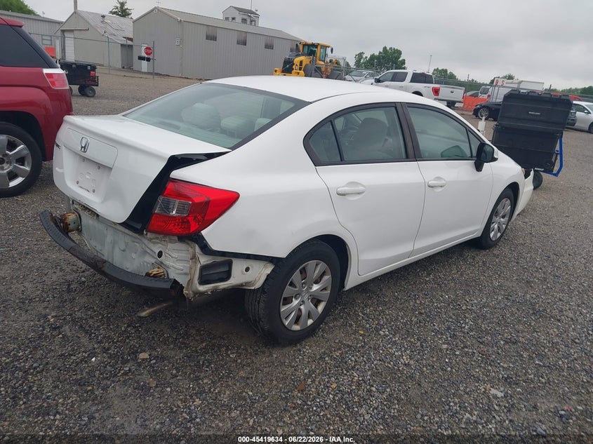 2012 HONDA CIVIC auction photo 4