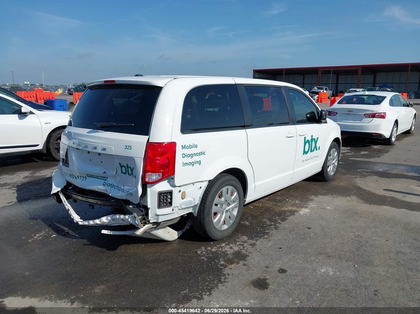Vin: 2c4rdgbg1jr304797, lot: 45917693, dodge grand caravan se 20184