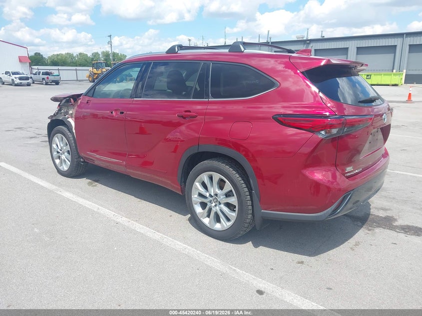 Vin: 5tddbrch4ms522022, lot: 45918291, toyota highlander hybrid limited 20213
