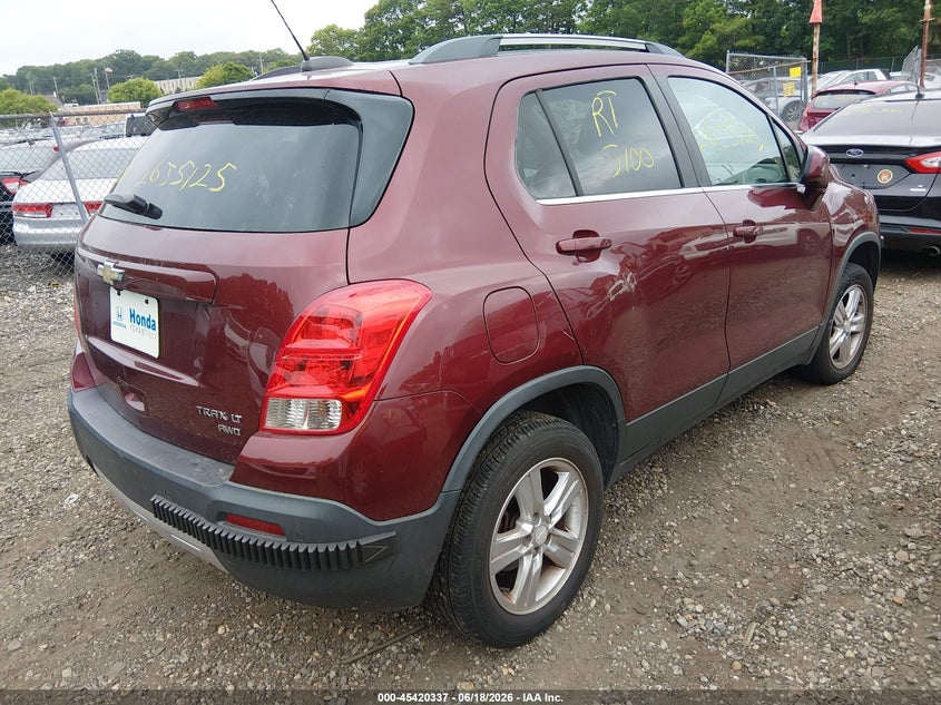 Vin: 3gncjpsbxgl166161, lot: 45918388, chevrolet trax lt 20164