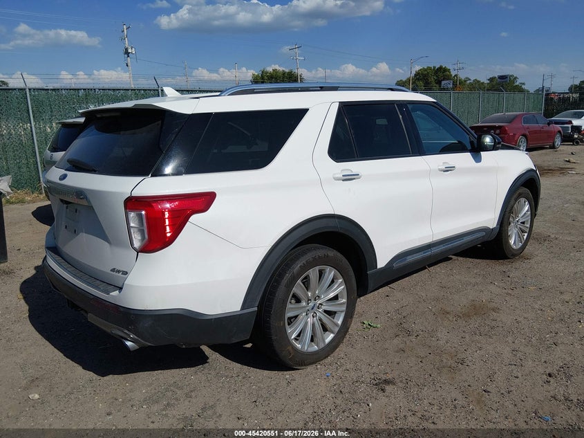 Vin: 1fmsk8fh8nga16259, lot: 45918602, ford explorer limited 20224