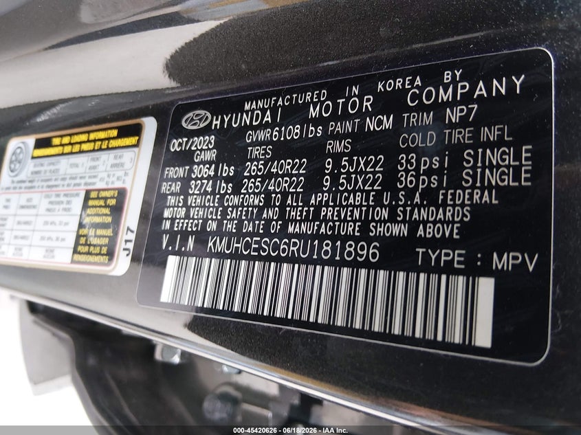 2024 Genesis Gv80 3.5T Awd VIN: KMUHCESC6RU181896 Lot: 45420626