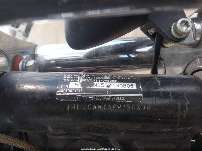 1986 Harley-Davidson Xlh1100 VIN: 1HD1CAN15GY130806 Lot: 45420641
