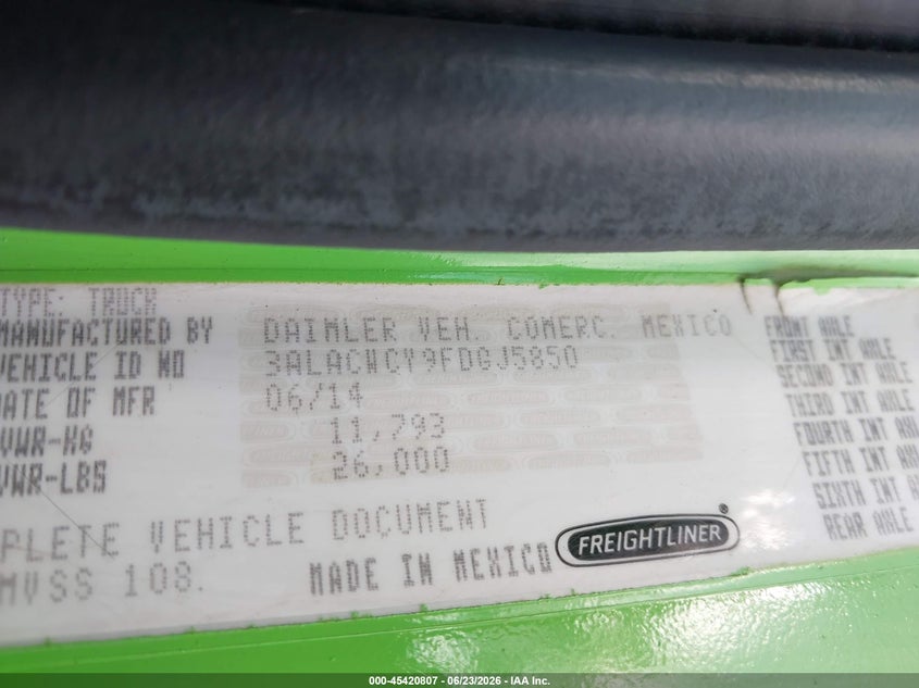 2015 FREIGHTLINER M2 auction photo 8