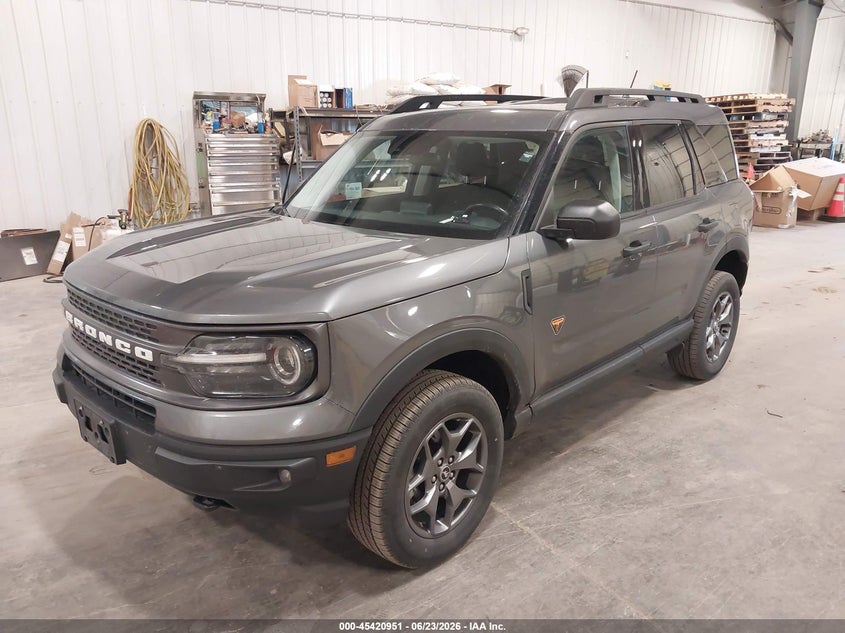 Vin: 3fmcr9d96pre04295, lot: 45919002, ford bronco sport badlands 20232