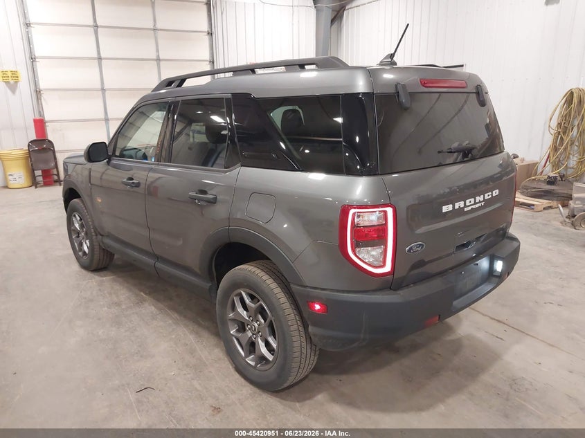 Vin: 3fmcr9d96pre04295, lot: 45919002, ford bronco sport badlands 20233