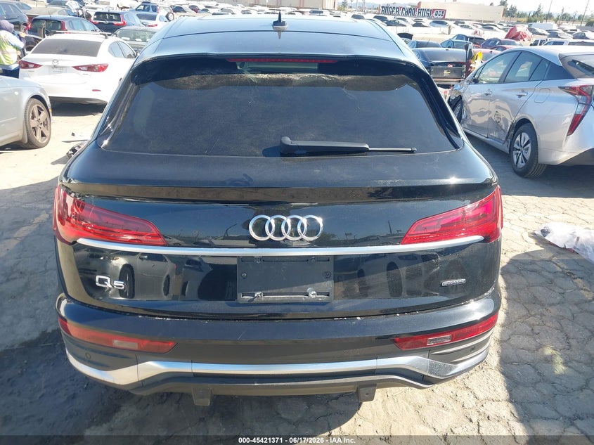 2021 Audi Q5 Sportback Premium 45 Tfsi Quattro S Tronic VIN: WA14AAFY4M2098536 Lot: 45421371
