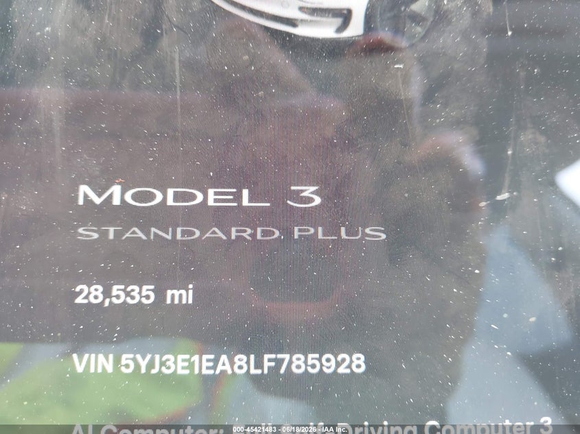2020 TESLA MODEL 3 auction photo 7