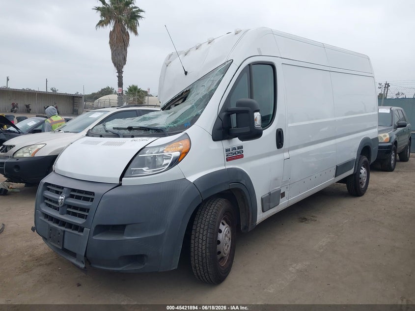 Vin: 3c6trvdgxhe550730, lot: 45919945, ram promaster 2500 high roof 159 wb 20172