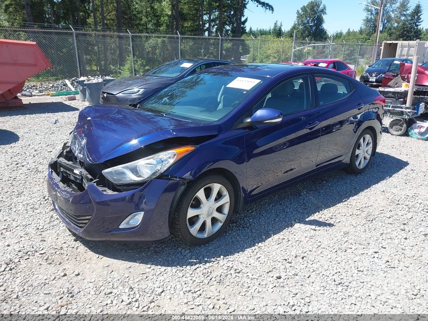 2012 Hyundai Elantra Limited 5NPDH4AE6CH106116 photo 1