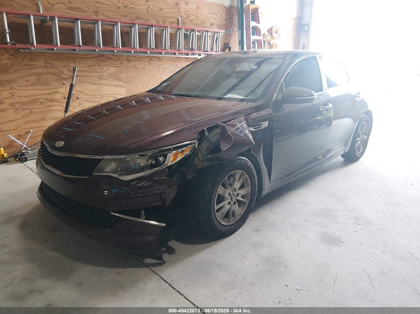 Vin: 5xxgt4l35gg104964, lot: 45920124, kia optima lx 20162
