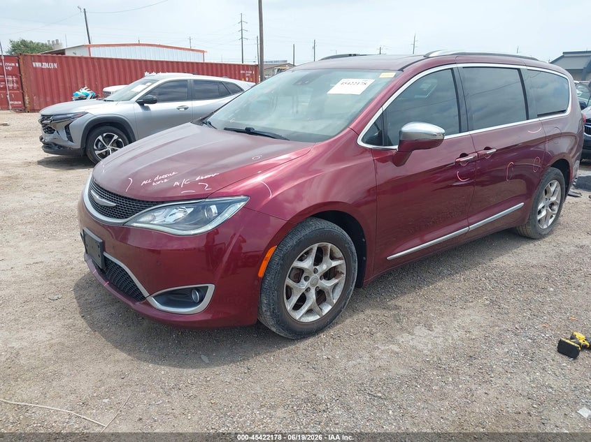 Vin: 2c4rc1gg2hr603475, lot: 45920230, chrysler pacifica limited 20172