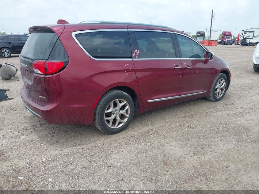Vin: 2c4rc1gg2hr603475, lot: 45920230, chrysler pacifica limited 20174