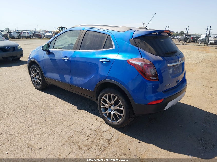 Vin: kl4cj1sb3hb071735, lot: 45920522, buick encore sport touring 20173