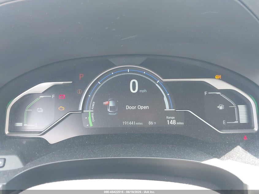2018 Honda Clarity Plug-In Hybrid VIN: JHMZC5F11JC015620 Lot: 45422515