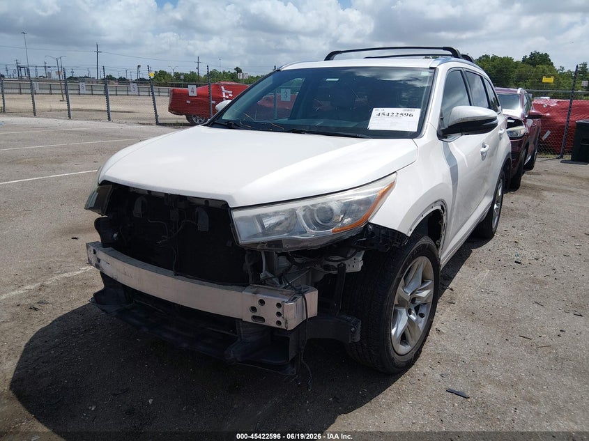 Vin: 5tdykrfh8fs080491, lot: 45920647, toyota highlander limited v6 20152